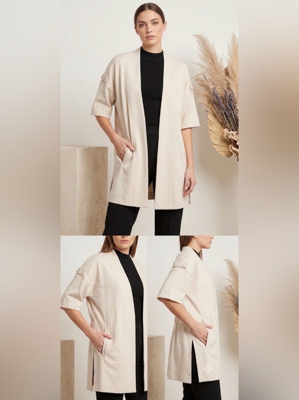 Lysse New York- Ilaria Short Sleeve Open Front Trench- size medium- NWT